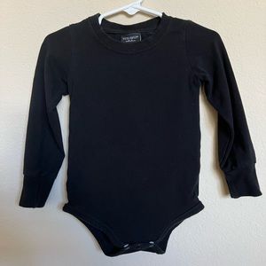 Little Bipsy Long Sleeve Bodysuit in Black, 12-18M